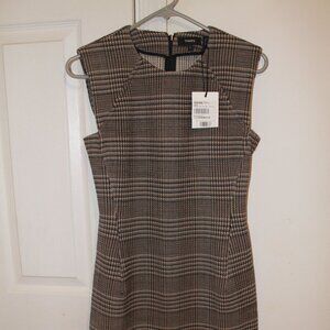 Theory Womens Hadfield Brown Wool Office Dress